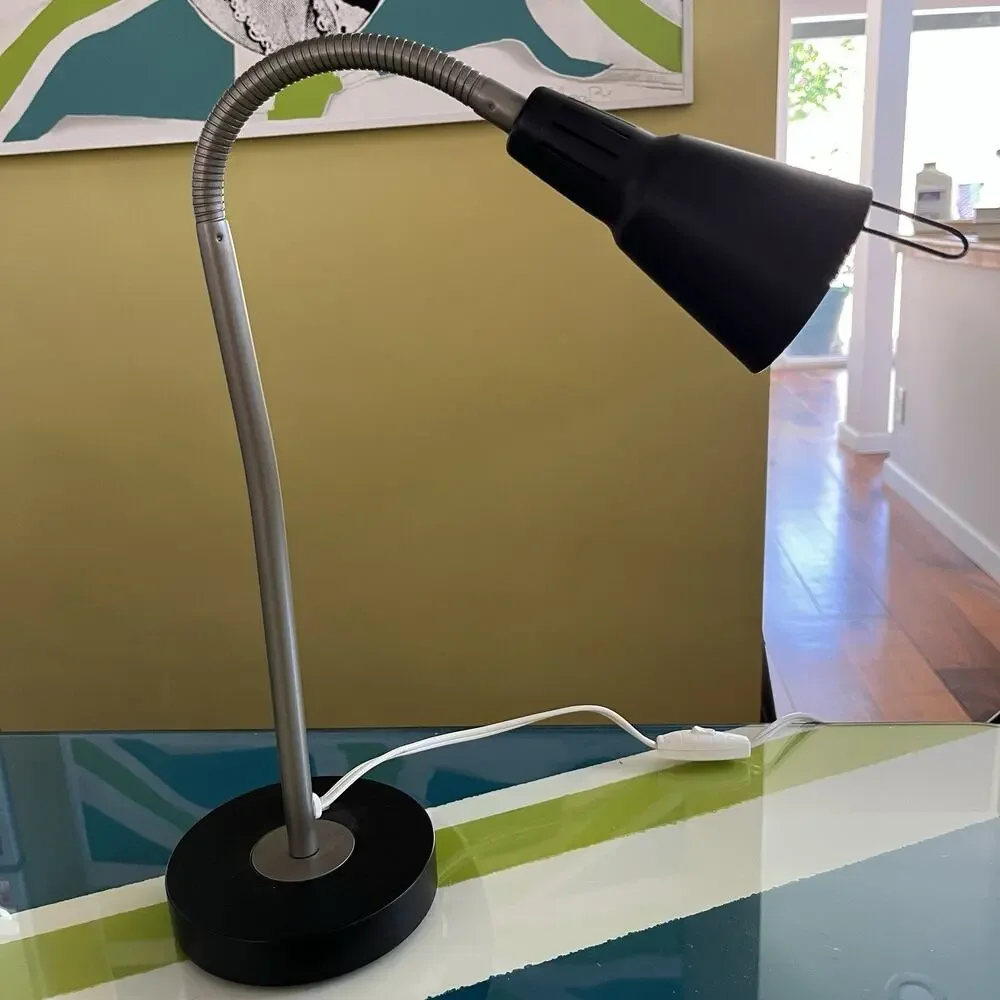 Ikea Kvart Gooseneck Desk Lamp Design By Marianne & Knut Hagberg Black